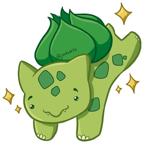 001 - shiny bulbasaur sticker by jackzarts on DeviantArt