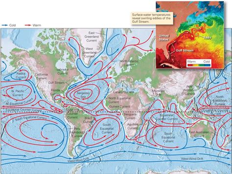 Ocean Currents Map Worksheet