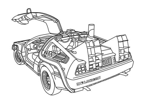 Back To The Future Delorean Coloring Pages