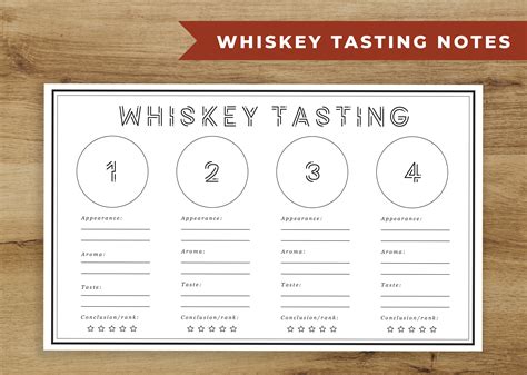 Whiskey Tasting Placemat, Printable Whiskey Tasting Score Card, Whiskey Tasting Party Sheet - Etsy