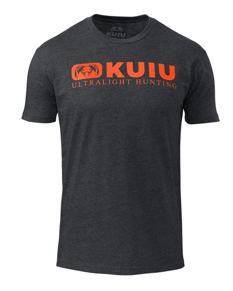 KUIU Block Logo T-Shirt | Charcoal/Orange