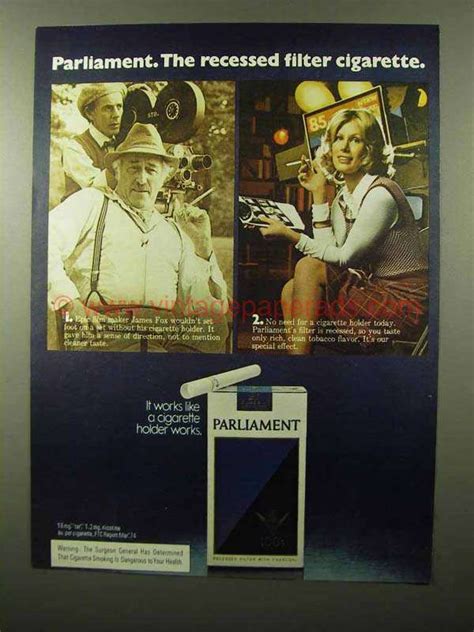 1975 Parliament Cigarettes Ad - Recessed Filter Cigarette