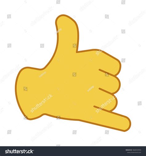 Call Me Hand Emoji Isolated On Stock Vector (Royalty Free) 1868333959 | Shutterstock