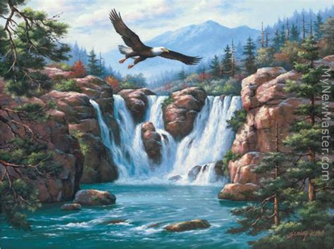 Sung Kim Soaring Eagle Painting