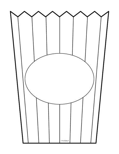 Popcorn Bucket: Popcorn Bucket Template Printable