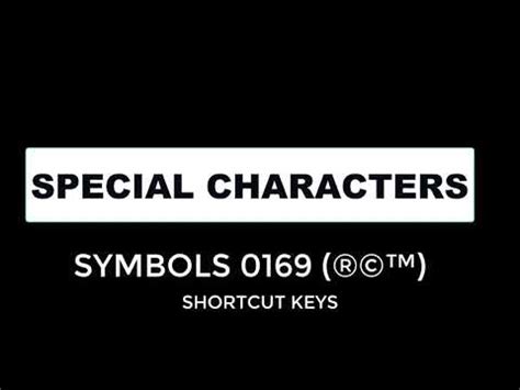 SPECIAL CHARACTERS NUMPAD (SYMBOLS) SHORTCUT KEYBOARDS) - YouTube