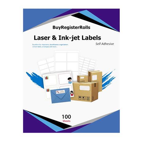 8.5' x 5.5' Inches Half Sheet Shipping Labels | 200 Labels - 100 Sheet – BuyRegisterRolls®