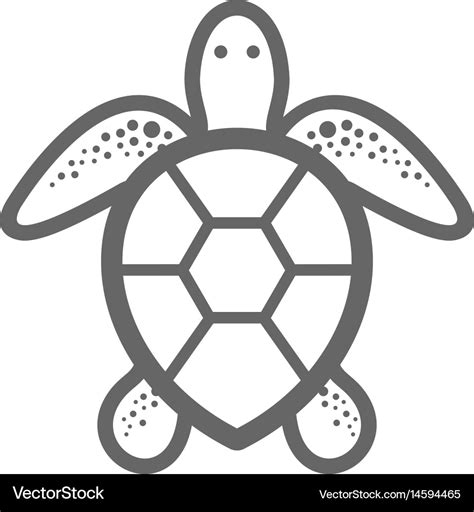 Simple Sea Turtle Outline