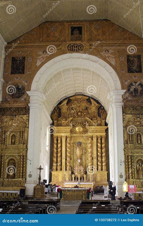 The Interior of the Basilica of Bom Jesus of Old Goa Goa Velha Editorial Photography - Image of ...