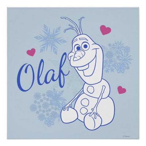 Olaf | Snowflakes Poster | Zazzle