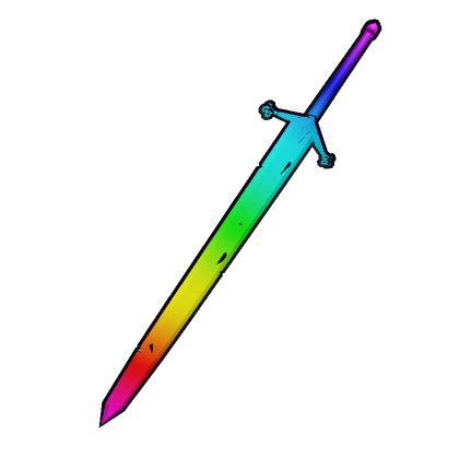 Rainbow Fighter Sword (Back) | Roblox Item - Rolimon's