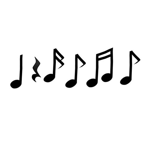 Black and white musical notes vector image | Free SVG