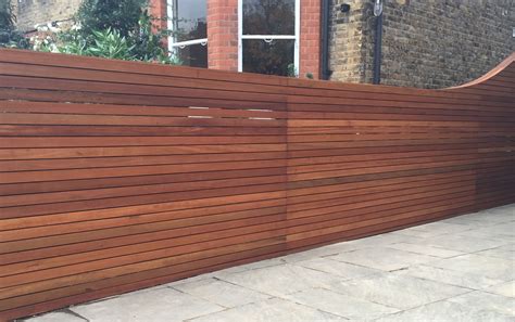 hardwood screen trellis fence horizontal slat balau hardwood cedar ...