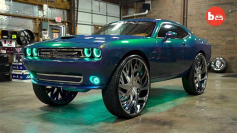 Dodge Challenger On 34-Inch Wheels Is An Opulent Muscle Car