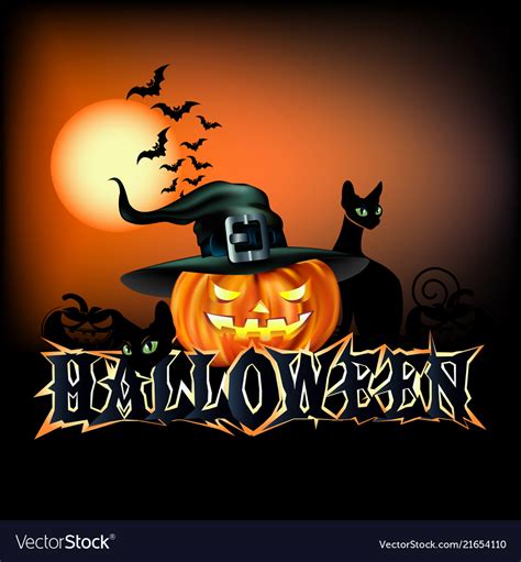 Happy halloween poster Royalty Free Vector Image