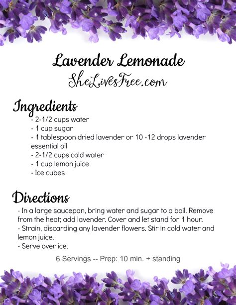 All Natural Lavender Lemonade Recipe