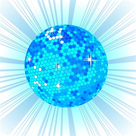 Blue Disco ball background stock vector. Illustration of background - 16437960