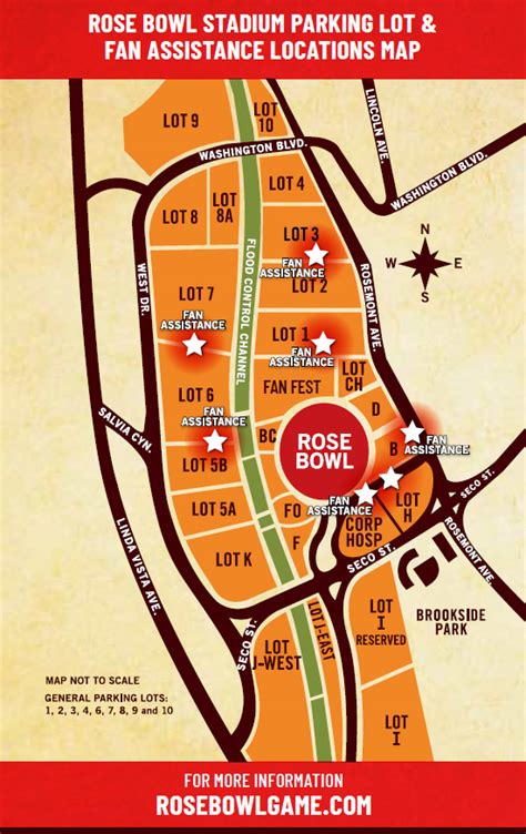 Map Of The Rose Bowl