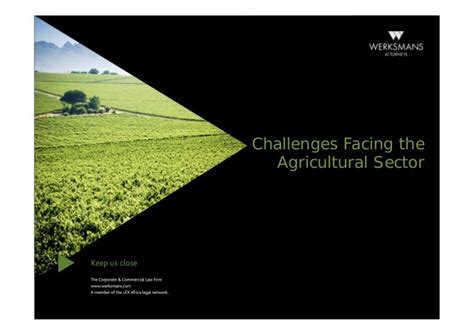 Challenges facing the agricultural sector