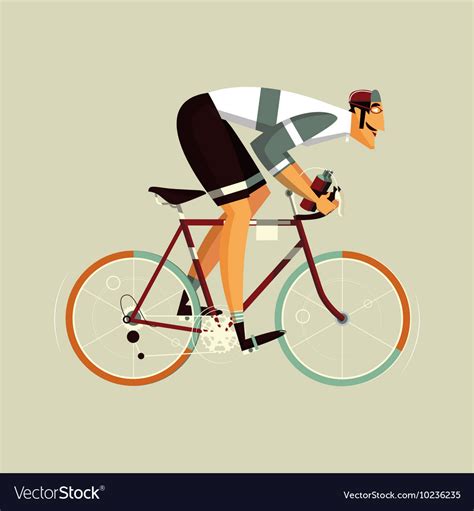 Cyclist athlete cartoon Royalty Free Vector Image