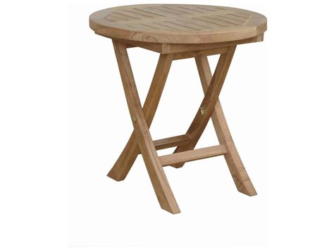 Teak Garden End Table - Sirus Round Side Table - Teak Patio Furniture ...