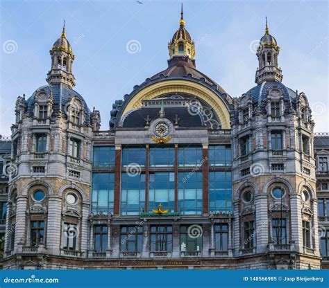 The Central Station Building of Antwerp City, Historical and Classic Belgian Architecture ...