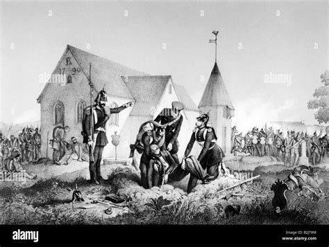 events, First War of Schleswig 1848 - 1851, battle at Dybbol Hights, 5.6.1848, burying ...