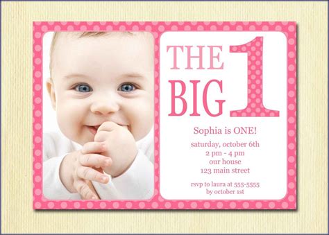 Baby 1st Birthday Invitation Card Design - Invitations : Resume Examples #EVKYpvoB10