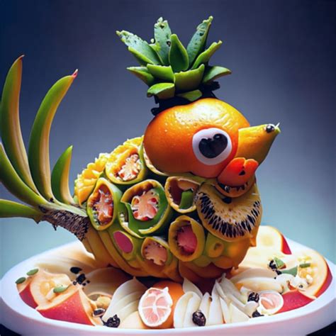 Premium AI Image | fruit carving fruit