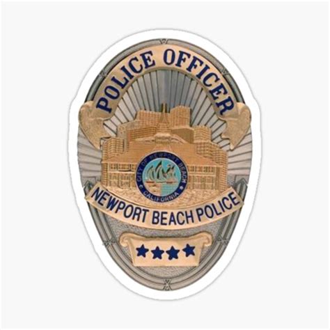 "Newport Beach California Police Department Badge" Sticker for Sale by ...