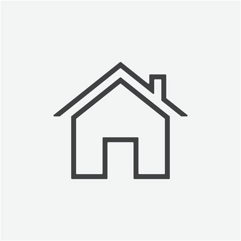 icono de vector de casa o casa en estilo lineal, signo de ilustración ...