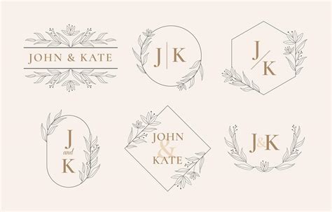 Elegant Wedding Monogram Collection 5003195 Vector Art at Vecteezy