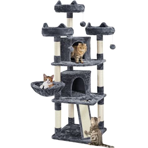 SmileMart Multilevel Large Cat Tree Tower with Condos and Scratching ...