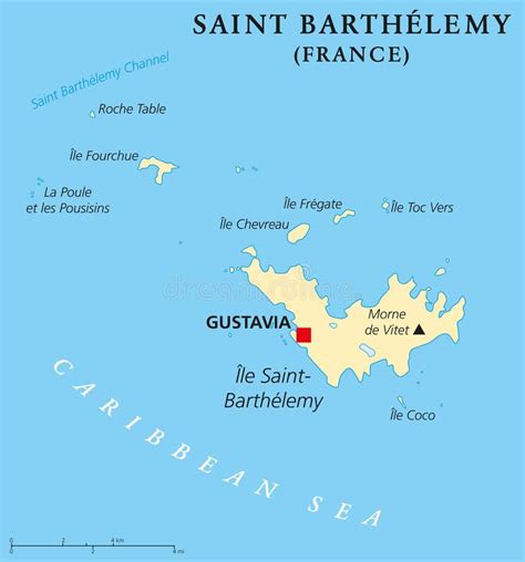 Saint Barthelemy Island Map