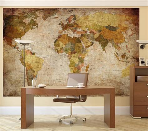 Old Map Mural Bij Behangwebshop Map Wall Mural World Map Mural Map | Images and Photos finder
