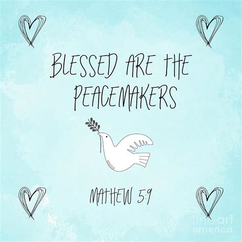 Blessed Are The Peacemakers Mixed Media by Tina LeCour