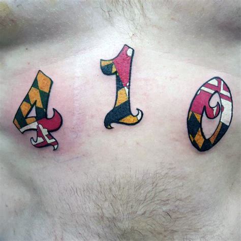 50 Maryland Flag Tattoo Ideas For Men - State Flag Designs