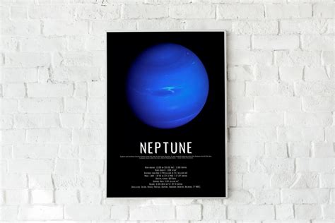 Neptune Print Digital Poster Neptune Printable Space Print | Etsy