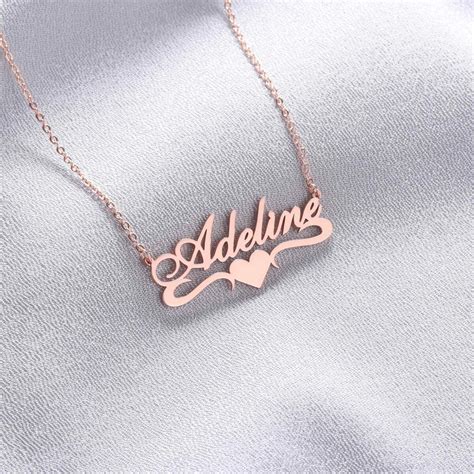 Custom Heart Name Necklace [Silver, Gold, Rose Gold] | FARUZO