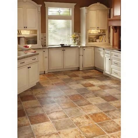 Brown Ceramic Kitchen Floor Tiles, Size: Medium, Thickness: 8 - 10 mm ...