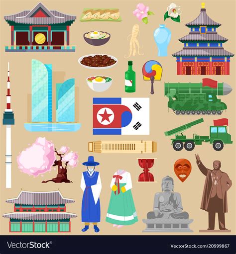 Korea korean traditional culture symbol Royalty Free Vector