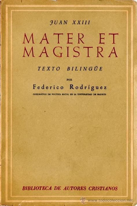 Libro: *Encíclica MATER ET MAGISTRA de JUAN XXIII* Texto Bilingüe ...