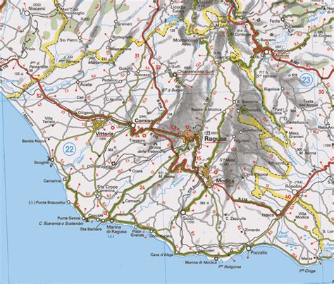 Map of Ragusa - Mappa di Ragusa