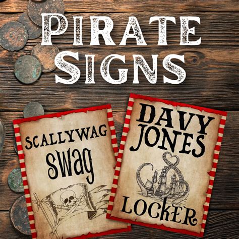 Pirate Party Signs - Lock Paper Escape