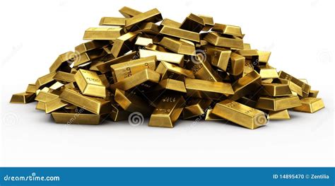 Pile Of Gold Bars Stock Photo - Image: 14895470