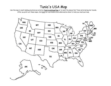 Label Map Of United States