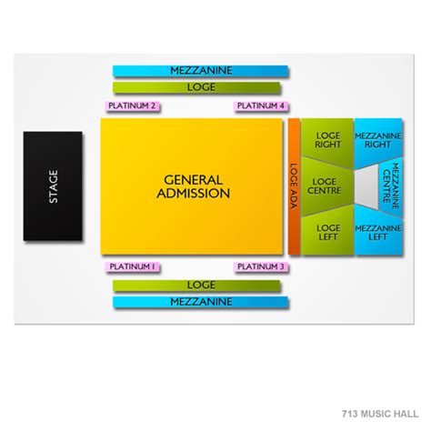 Hall Seating Chart 713 Music Hall