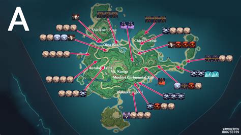 [Version 2.2] Enemy locations on Tsurumi Island that change placement. 3 patterns in total ...