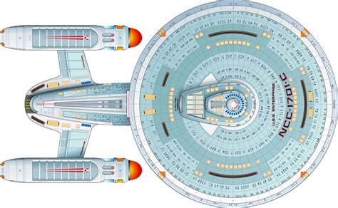 U.S.S. Enterprise NCC-1701-C - "Yesterday's Enterprise" Top View | Star trek ships, Star trek ...