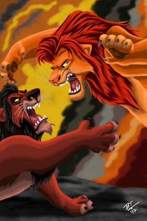 Simba and Scar fight in this scene from The Lion King by Disney. | El rey leon dibujos, El rey ...